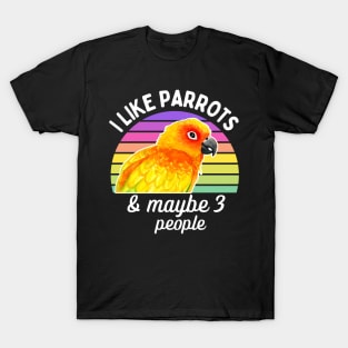 I Like Sun Conure Parrots and Maybe 3 People T-Shirt